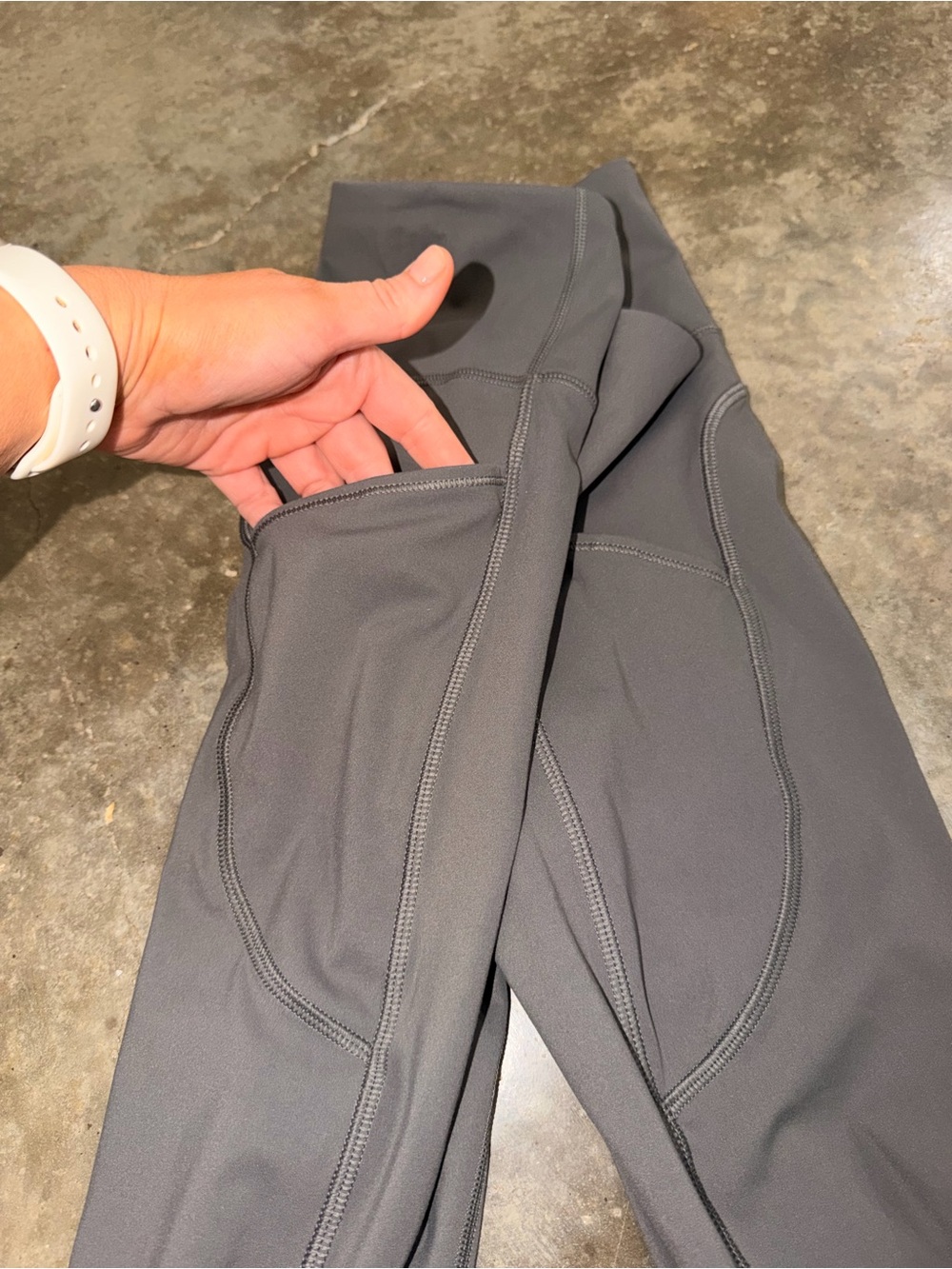 CRZ YOGA Gray High Rise Pockets Capri Leggings XL Athletic Running Athleisure - Picture 6 of 12